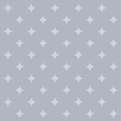Repeating light gray stars on dark background. tile pattern vector, Trend modern design pattern background.