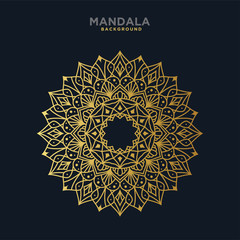 Luxury mandala background vector template.