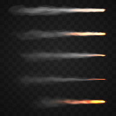 Rocket smoke trail effects set