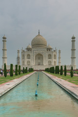 Agra, India - August 13, 2019: Taj Mahal in Uttar Pradesh in India