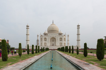 Agra, India - August 13, 2019: Taj Mahal in Uttar Pradesh in India