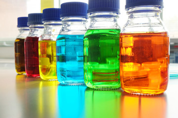 bottle in laboratory