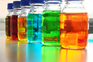 bottle in laboratory