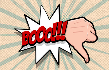 Hand gesture comic book pop art isolated