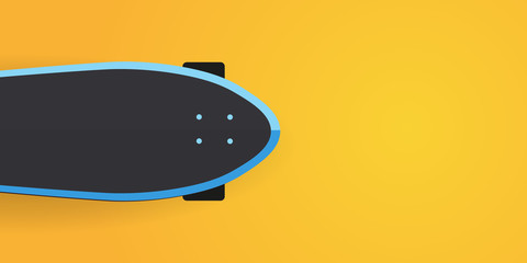 Modern Skateboarding illustration. Colorful Skate Board banner.