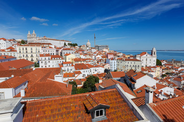 Fototapeta na wymiar Historic old district Alfama in Lisbon, Portugal.