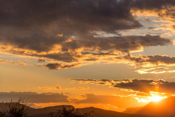 Clouds on sunset