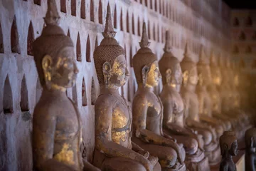 Fotobehang Old buddha statue in Wat Sisaket, laos (Vientiane, Laos) © Oulaphone
