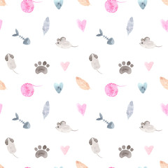 Watercolor set. Hand painted Illustration isolated on white background.