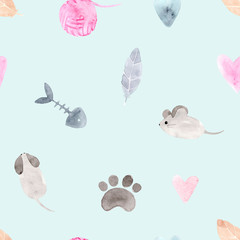 Watercolor set. Hand painted Illustration isolated on white background.