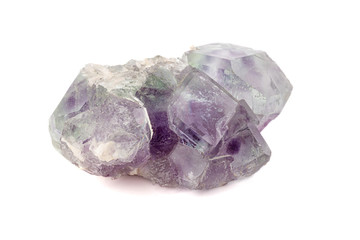 Macro mineral stone Fluorite crystal on a black background