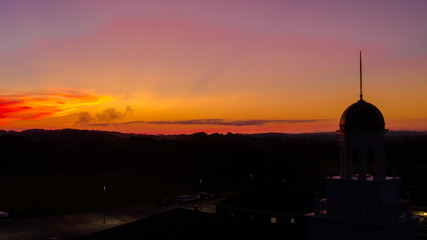 Fototapeta na wymiar Steeple Sunset