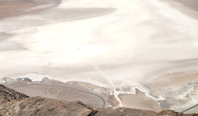 Dante's View, from 11,000' Telescope Peak to -281' Badwater Basin. Death Valley National Park, California, USA