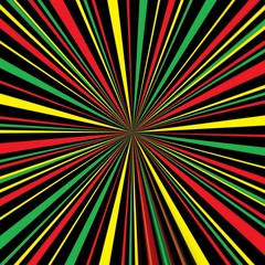 colorful background.Reggae background.Green,red and yellow on Black color.Striped color on black.