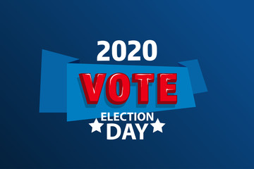 2020 Vote in USA american president banner