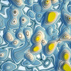 Colorful volumetric abstract background with texture. 3d illustration, 3d rendering.