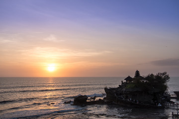 landscape with blue sky sunset 