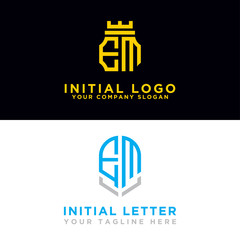 EM Logo Set is a modern graphic design, Inspirational logo design for all companies. -Vectors