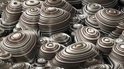 Colorful volumetric abstract background with texture. 3d illustration, 3d rendering.