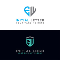 EW Logo Set modern graphic design, Inspirational logo design for all companies. -Vectors