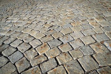 Strasse mit Kopfsteinpflaster