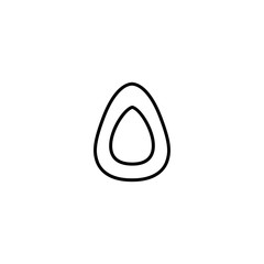 avocado slice icon vector illustration
