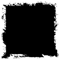 Grunge background black rectangular isolated on white background