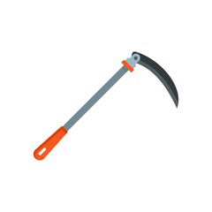 Hand scythe icon. Flat illustration of hand scythe vector icon for web design
