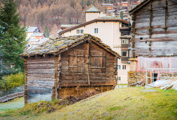 Wooden house at Zermatt, Switzerland