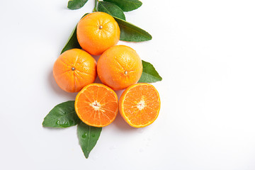 Fresh Orange Fruit isolated on white background