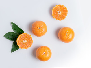 Fresh Orange Fruit isolated on white background