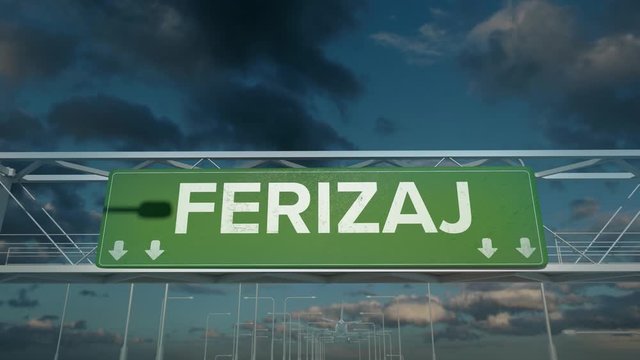 the plane landing in Ferizaj kosovo