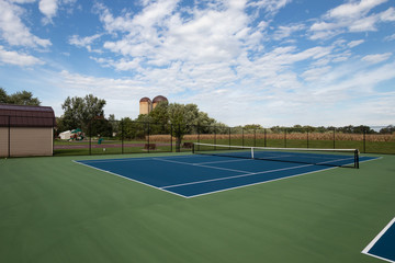 rural tennis court