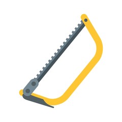 Bowsaw icon. Flat illustration of bowsaw vector icon for web design