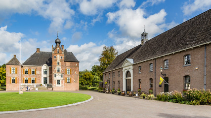 Fototapeta na wymiar Medieval castle Cannenburch in Vaassen, Gelderland in the Netherlands