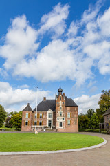 Fototapeta na wymiar Medieval castle Cannenburch in Vaassen, Gelderland in the Netherlands