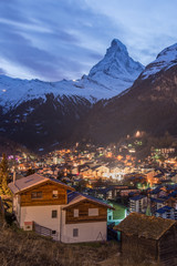Obraz premium Zermatt Valley and Matterhorn, Zermatt, Switzerland