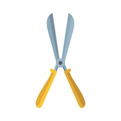 Scissors farm icon. Flat illustration of scissors farm vector icon for web design