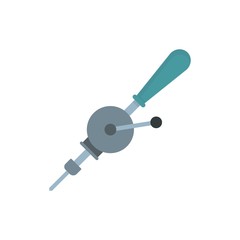 Hand drill icon. Flat illustration of hand drill vector icon for web design
