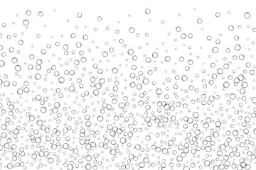 Air bubbles, oxygen, champagne crystal clear, isolated on white background modern design. Vector illustration EPS 10.