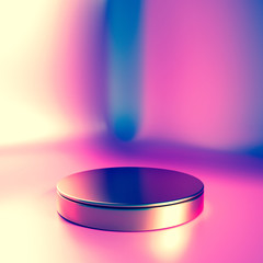 Elegant, beautiful abstract background with elements, studio, pedestal, minimalism. 3d illustration, 3d ..rendering.