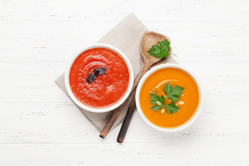 Tomato and pumpkin soup