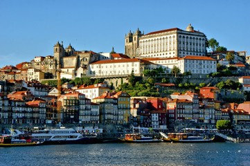 Fototapeta na wymiar Douro river in front of the city of Porto, Portugal