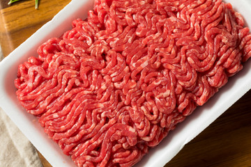 Raw Organic Red Ground Minced Beef