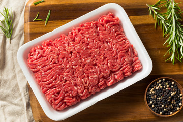 Raw Organic Red Ground Minced Beef