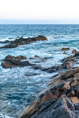 Fototapeta na wymiar waves of the Atlantic Ocean (vertical photo)