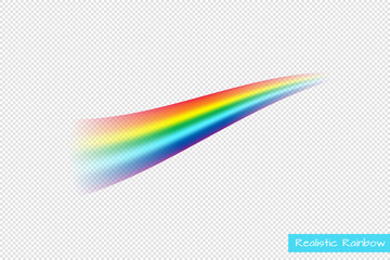 Isolated vector rainbow on transparent 
