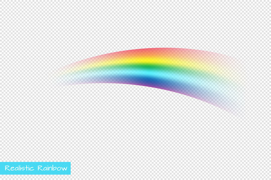 Isolated vector rainbow on transparent 