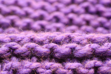 Knitwear made with purple wool