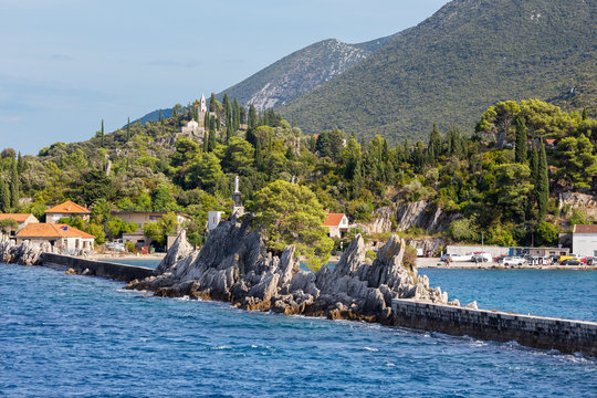 Croatia - The harbor Trpanj on the Peliesac penisula.